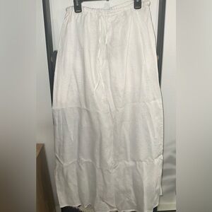 H&M Linen Blend White Maxi Skirt- Size XS